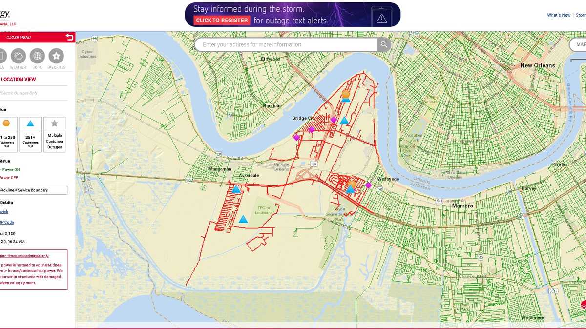 Entergy Power Restored To Over 4 000 In Jefferson Parish