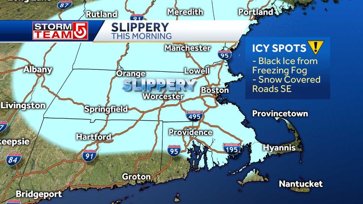 Slippery roads cause crashes across state during morning commute