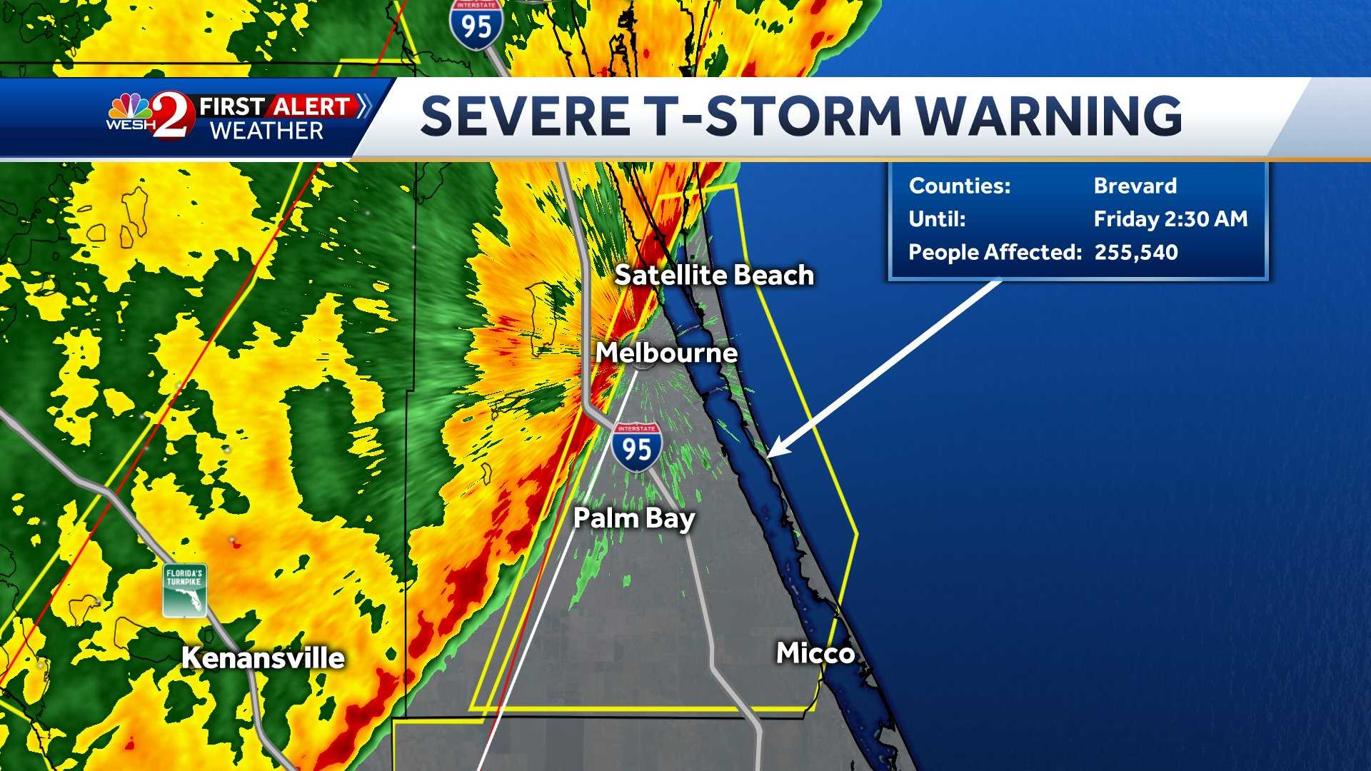 Severe Weather Moving Out Of Central Florida