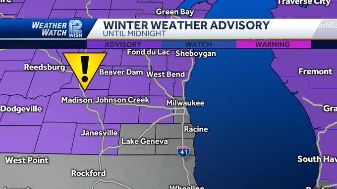 FEB. 17: Winter weather advisory in effect until midnight