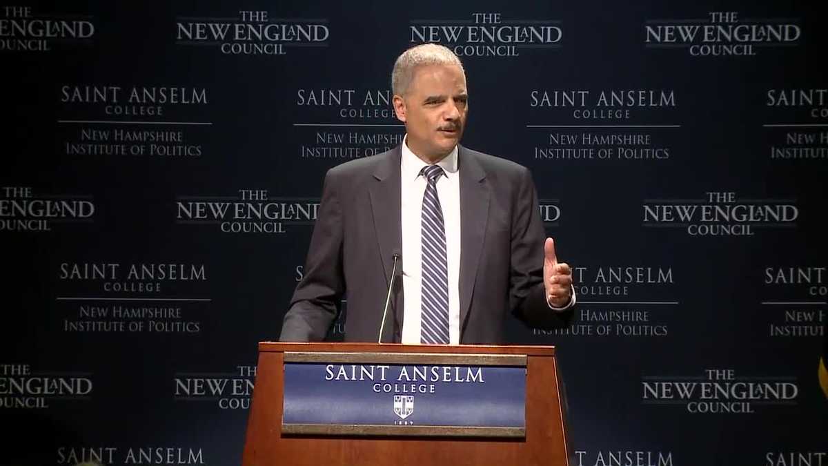 Eric Holder focuses on combating gerrymandering in NH visit