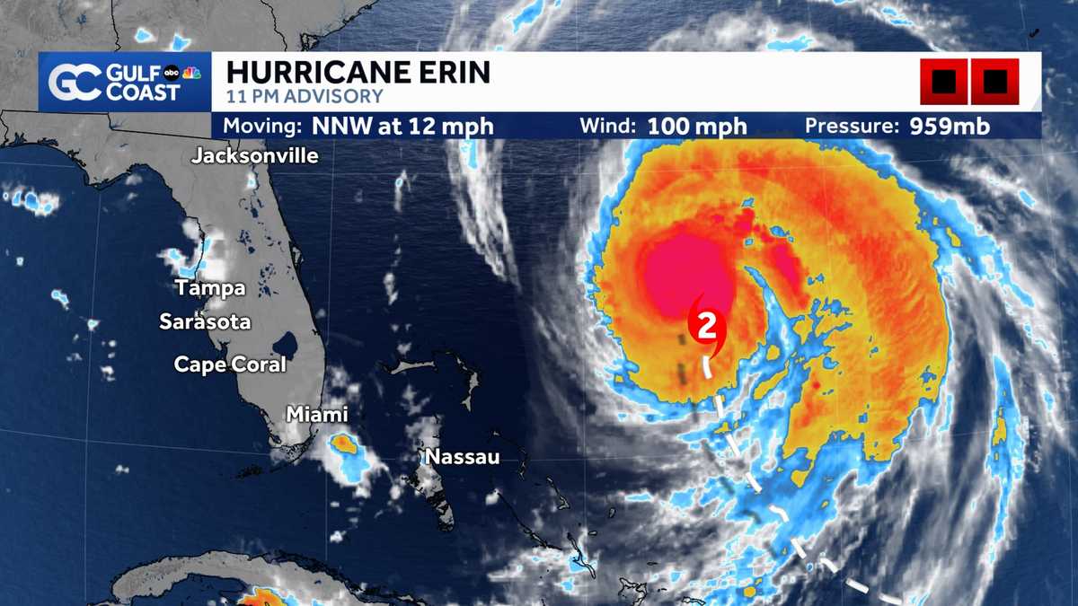 Two tropical disturbances being watched with Hurricane Erin