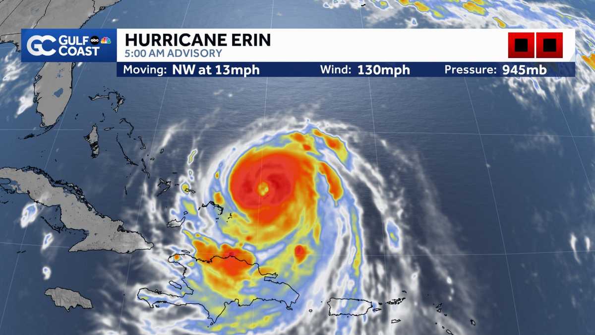 Tracking Category 4 Hurricane Erin and a new area to watch in the east Atlantic