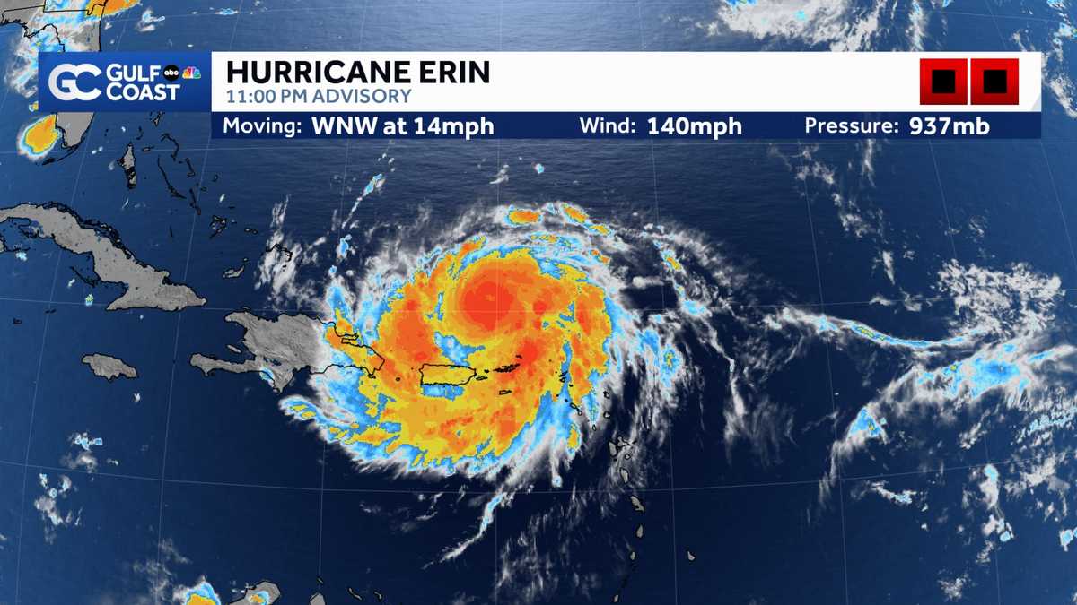 Hurricane Erin weakens but maintains major hurricane status