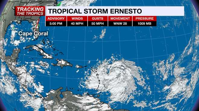 tropical storm ernesto