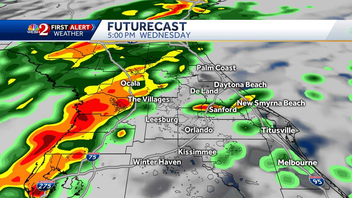 Wednesday evening strong storms in Central Florida