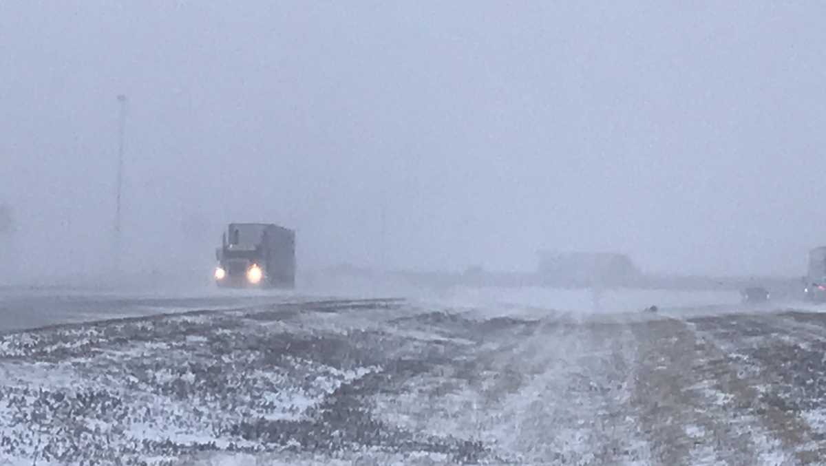 Dangerous conditions as blizzard brings snow, winds up to 50 mph to