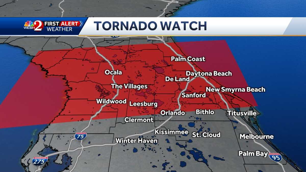 Central Florida Under Tornado Watch Central Florida Under Tornado Watch