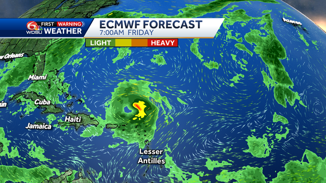 New Orleans weather forecast high temps rain chances tropics