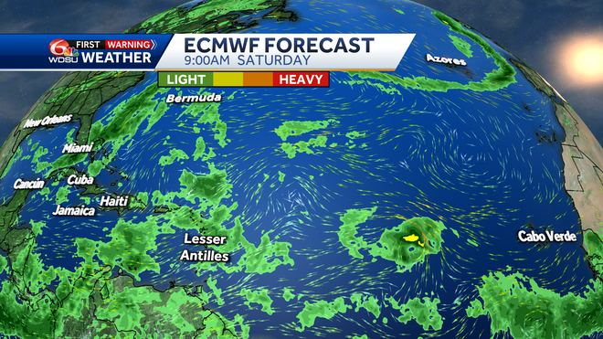New Orleans weather forecast high temps rain chances tropics
