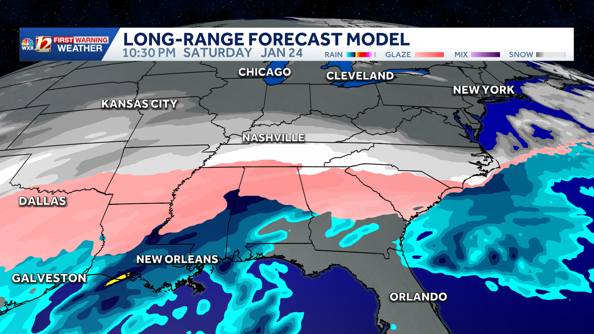 Triad temperatures cool significantly this weekend as a southern storm takes shape
