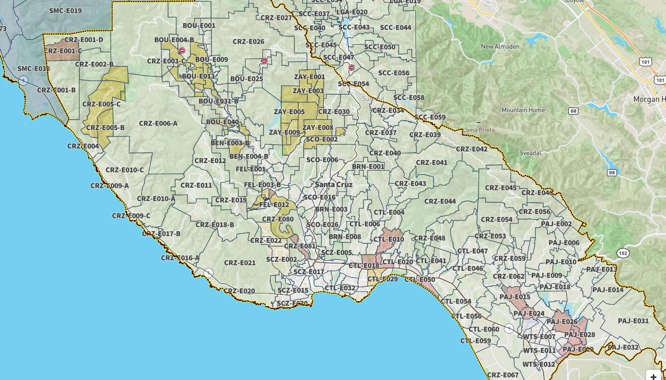 Santa Cruz County Zip Code Map Emelia Morganica Evacuation Zones Png 1672874416