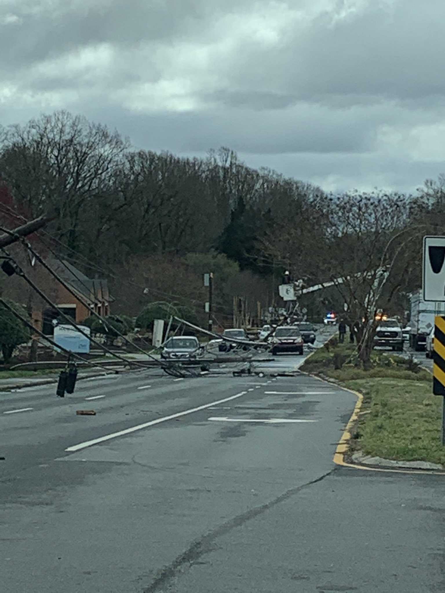 dillard s hanes mall winston salem on Winston Salem Crash Knocks Over At Least 7 Power Lines