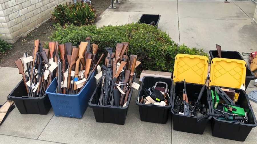 the san luis obispo police department collected 202 firearms during a gun buyback event on saturday, oct. 1, 2022.