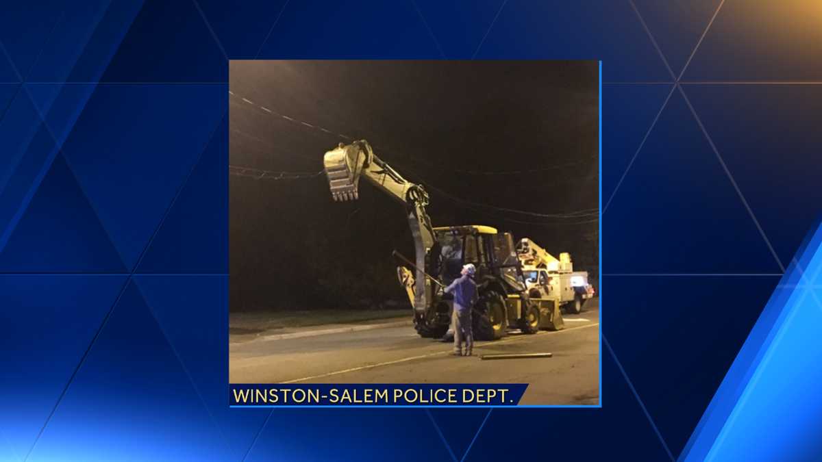 Portion of Waughtown St. closed after accident involving backhoe