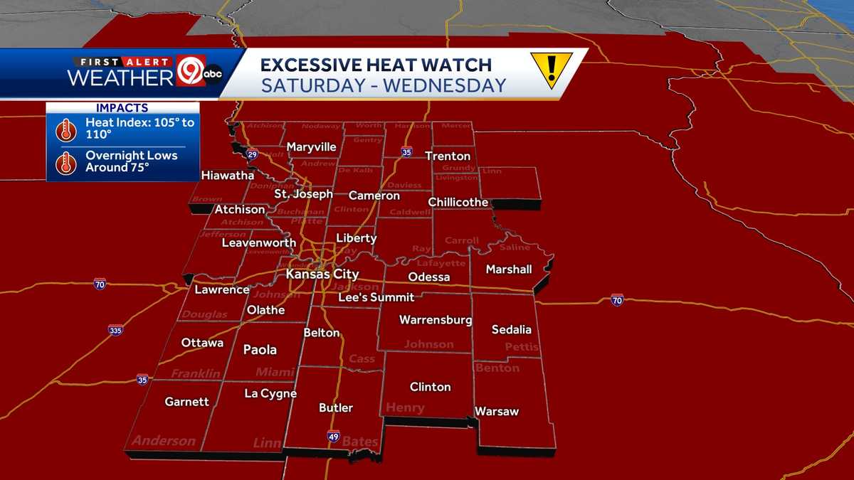 Excessive heat watch issued for Kansas City into next week