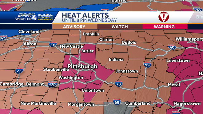 Impact Day Wednesday: Steamy with PM storms for western PA