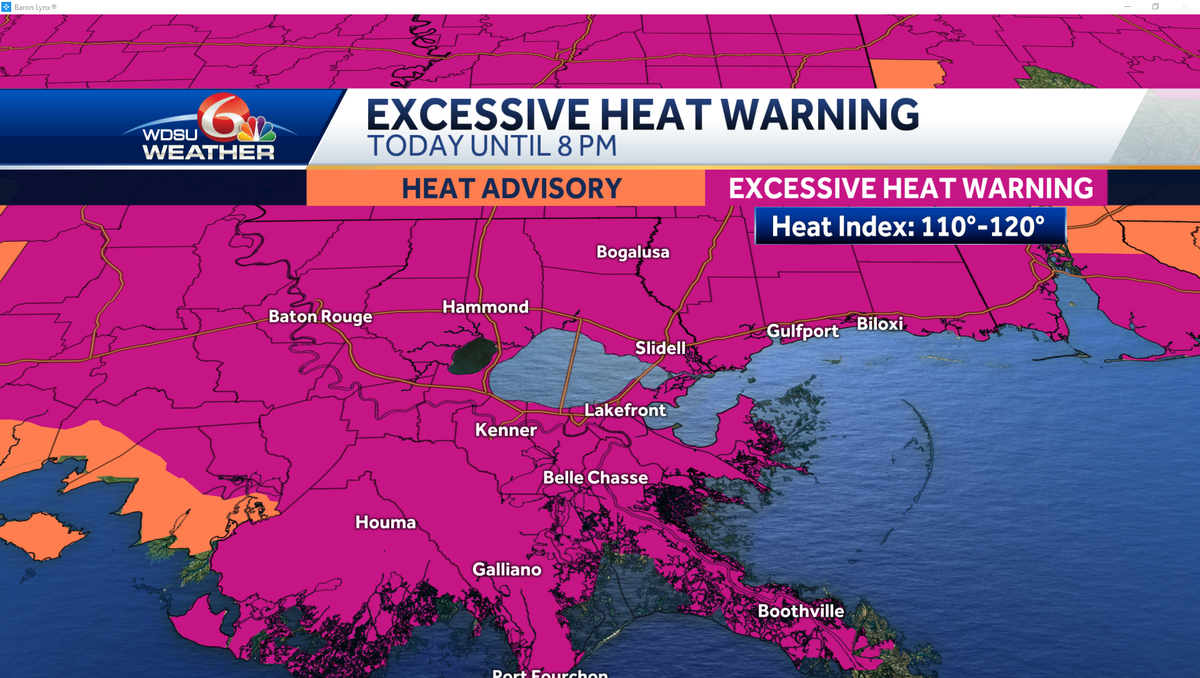 Thursday's Excessive Heat Warning Until 8 PM