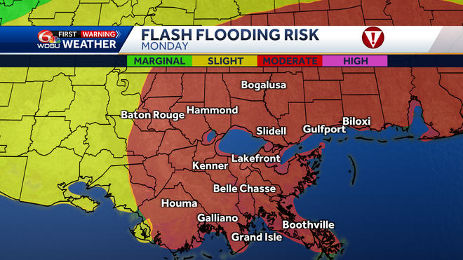 Flash Flood Risk: Monday