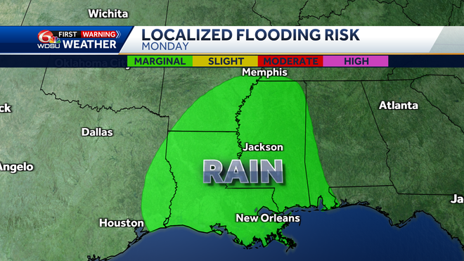 Flood risk on Monday