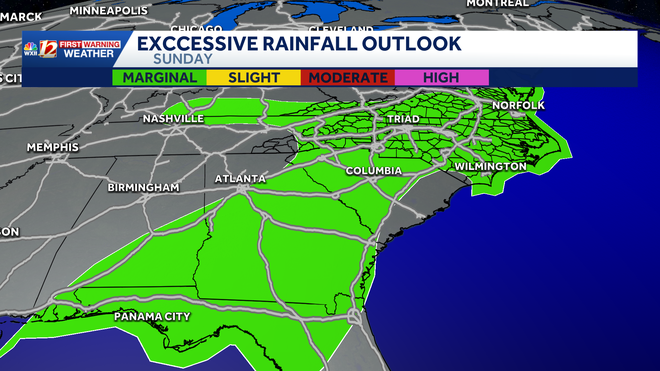Chilly rain in Greensboro and Winston-Salem | Heavy rain risk