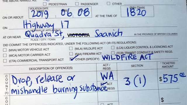 Driver receives hefty $575 fine after throwing a lit cigarette out the  window
