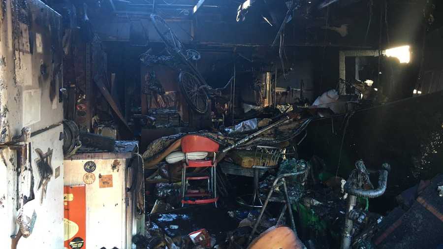 Sacramento Metro Fire put out a garage fire Saturday after barbeque coals ignited the flames.
