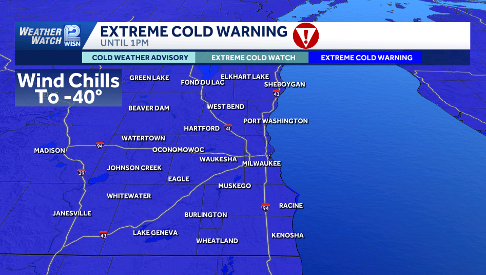 Frigid cold settles into southeast Wisconsin