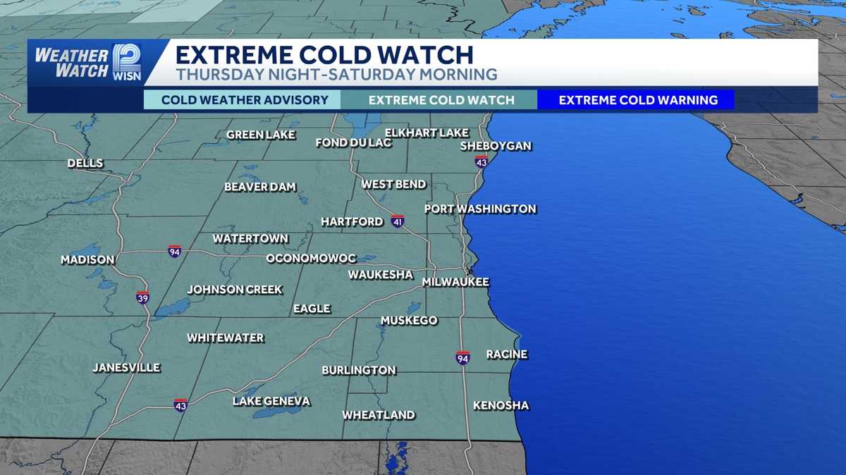 Extreme Cold Watch issued for SE Wisconsin Thursday night-Saturday morning