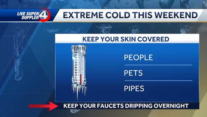 extreme cold expected this weekend