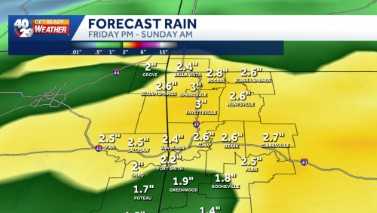 Rain moving into Arkansas late tonight