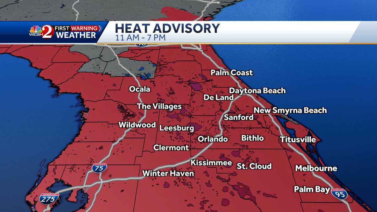 Orlando forecast Heat advisory issued for all of Central Florida