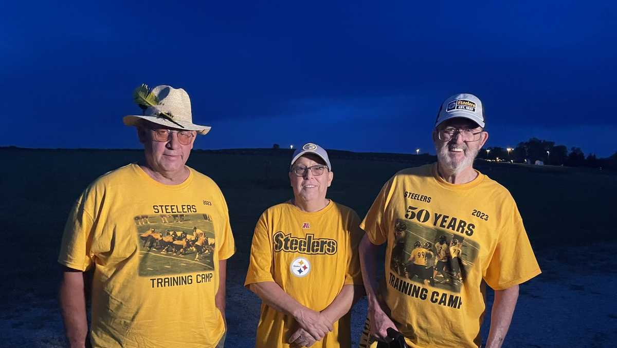 Steelers fans at training camp in Latrobe