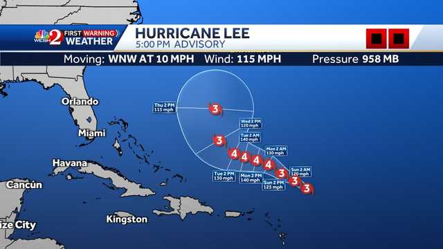Hurricane tracker: Lee barrels through Atlantic as Cat 3 storm - Vimarsana News