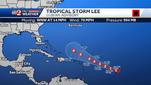 Tropical Storm Lee: See spaghetti models, path - Vimarsana News