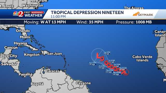 Tropics update: Here's Tropical Depression 19's latest track - Vimarsana News