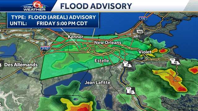 Flood advisory until 5 p.m. for New Orleans Metro area - Vimarsana News