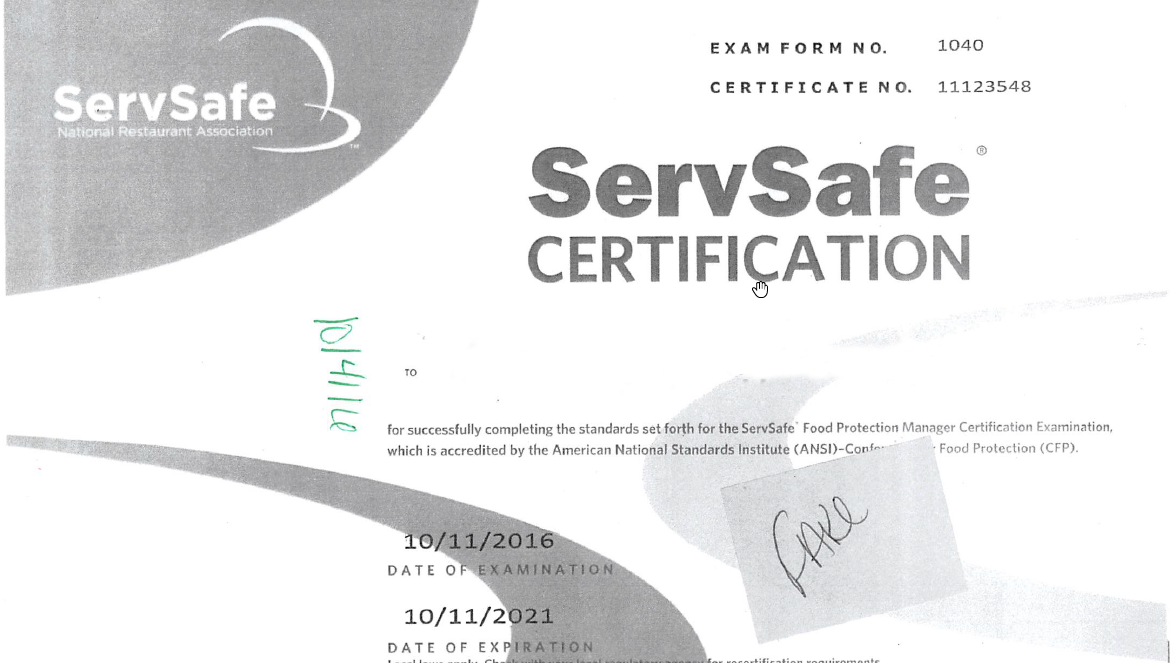 Servsafe Food Inspection We Inspect For You Happy Home