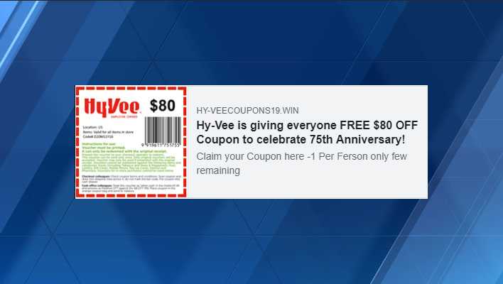 Hy-Vee warns of fake social media coupon