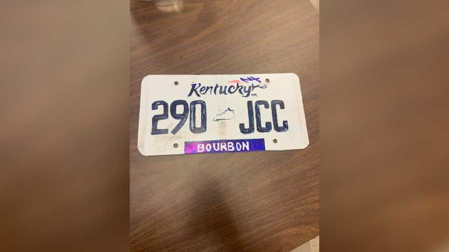 This DIY Kentucky license platet was missing one key detail -- the registration sticker.