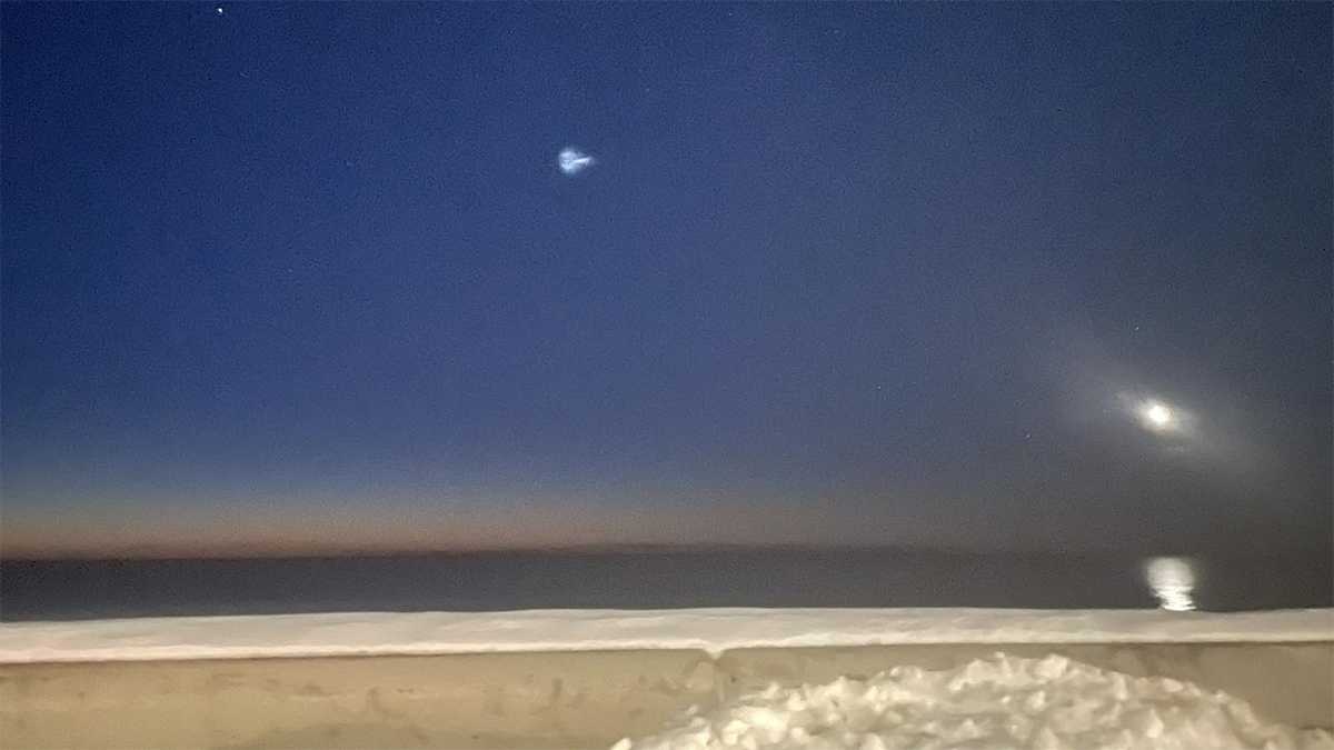 SpaceX Falcon 9 rocket seen in New Hampshire sky after Florida launch early Friday morning