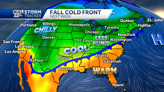 Cold Front Set To Deliver Cooler Temperatures, Rain Chances This Weekend