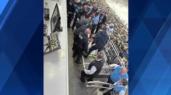 Man sustains 'life-threatening' injuries after falling from stands during Blues-Penguins game