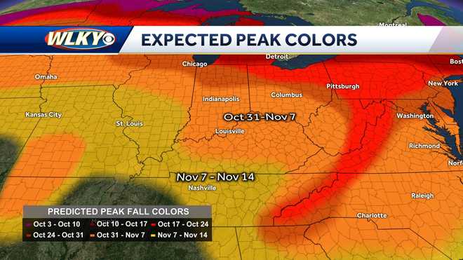 Fall colors in the Louisville area: When foliage is predicted to peak