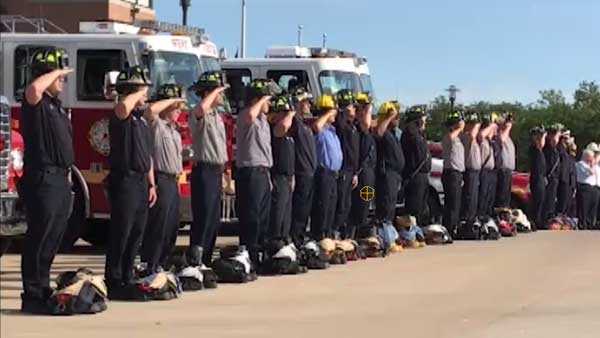 Firefighters Honor Fallen Comrade Along 26 Mile Funeral Procession 