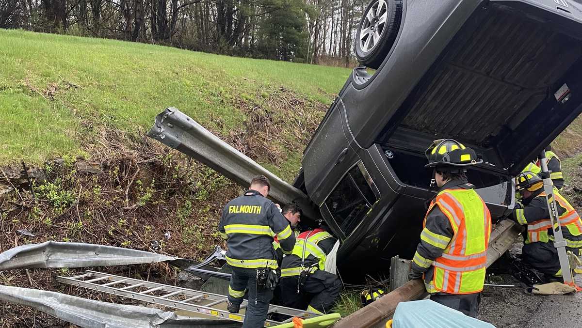 Police say a distracted driver crashed on the Maine Turnpike