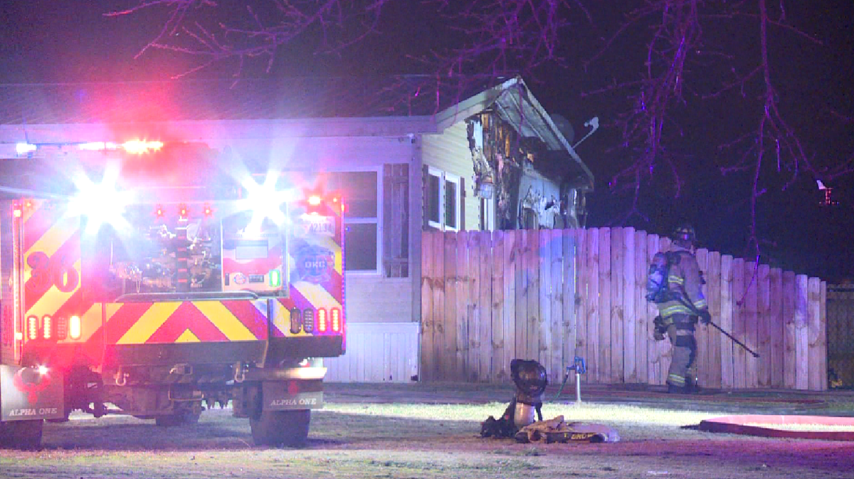 Family escapes to safety after house catches fire near Harrah - KOCO