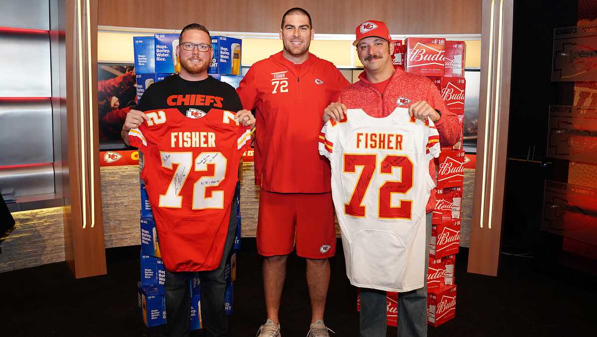 Chiefs Offensive Linemen Outfits Going Viral At Super Bowl Parade