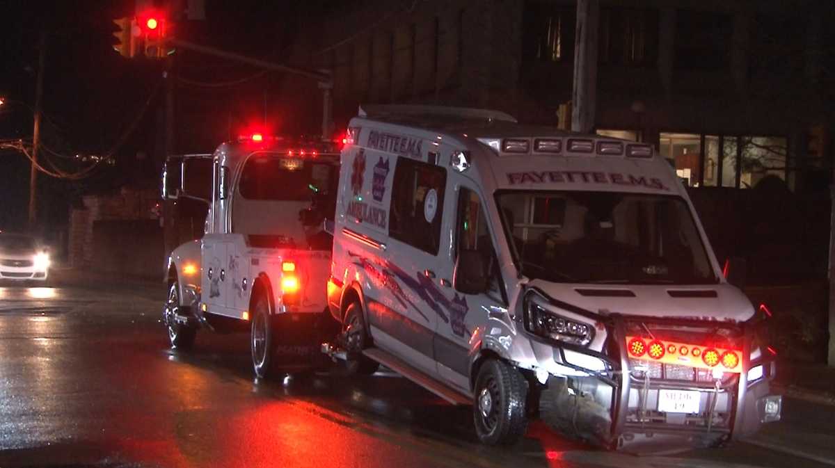 5 taken to hospital after vehicle, ambulance collide in Fayette County