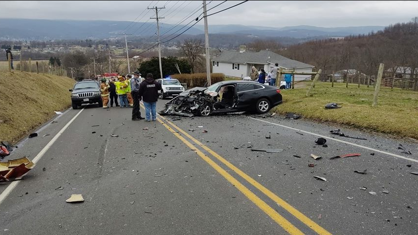 Coroner on scene of crash in Fayette County